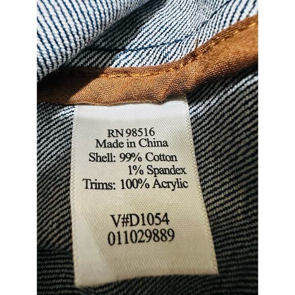 Coldwater Creek Women's Size 14 Long Sleeve Embroidered Hem Jean Jacket - Picture 4 of 6